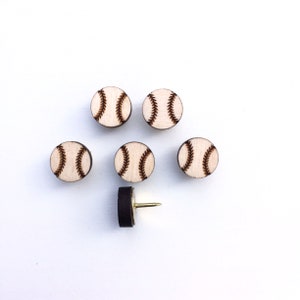 Wooden Map Pins | Baseball Travel Map Tacks | Sports Thumbtacks | Soccer Travel Map | Football Travel Map pins | Golf Gift