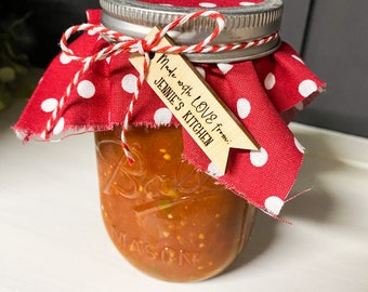 Label for home canned goods | Personalized Wooden tags for canning jars | Mason Jar Labels | From the Kitchen of Tags