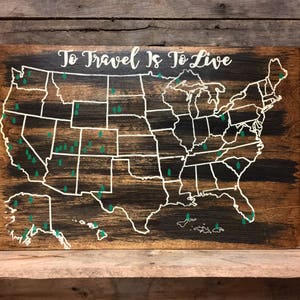 National parks map | travel map | US map | adventure map | national park tour