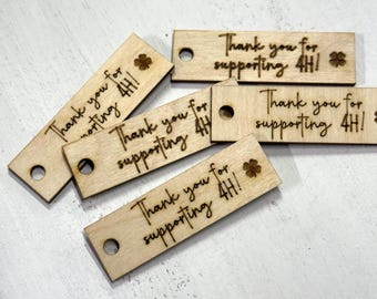 4H Buyer Gift Thank You | 4H Advisor Gift Tags | 4H Gift Tag Set for Buyers | Livestock | Ornament | Car Charm