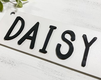 Name Plate for Cow Ear Tag Stall Sign | 4H Barn Stall Sign | Personalized Name Sign for 4H Stall