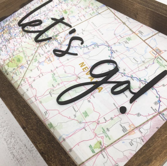 3d Wanderlust Reise Karte Zeichen Galerie Wand Dekor Etsy