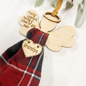 In Memory of Loved Ones Ornament | Loved One&#39;s Clothing Angel | Memorial Ornament | Personalized Christmas Ornament