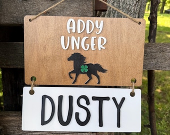 Stall Sign | 4H Barn Stall Sign | Market Animal | Personalized Name Sign for 4H Stall