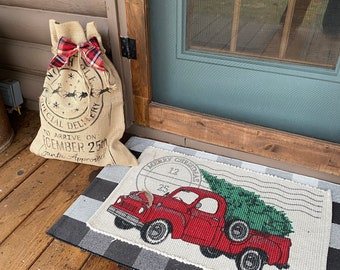 Burlap Santa Gift Bag
