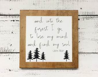 And into the forest I go wood sign | Travel Theme Decor | Adventure Nursery Decoration | Travel lover gift | National Park travel