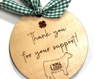4H Buyer Gift | 4H Advisor Gift | Steer | Heifer | Goat | Sheep | Chicken | Rabbit | Ornament | Car Charm