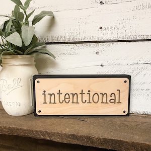 Word of the Year Wood Sign | Office sign | Motivational Word | Inspirational Gift | Desk decor