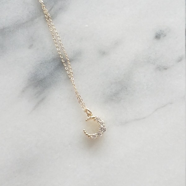 Cresent Moon Charm Necklace