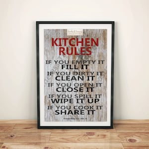 Kitchen (G) - Kitchen Rules - (Digital Download, Instant Download, Printable)