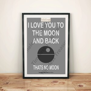 Geek (J) - Love You To The Moon and Back .... Thats No Moon - (Digital Download, Instant Download, Printable)