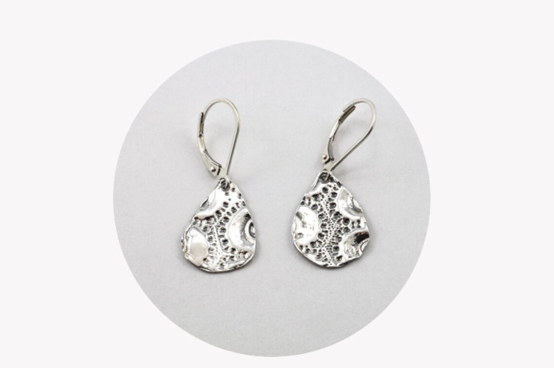 Boucles D'oreilles Pendantes En Argent 925 Avec Améthyste - Fait Main - Inde