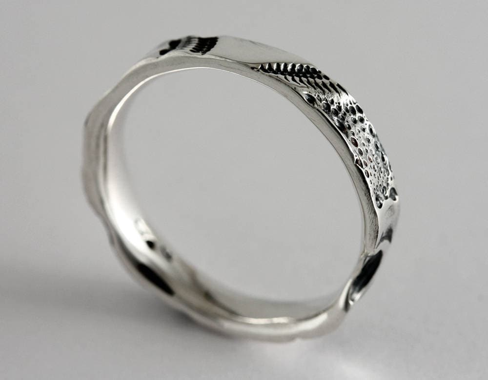 Bague Ancienne En Argent Massif 925 - Taille 50 - Style Serpent Jonc Cocktail - Occasion Porté - Marque Les Parisiennes