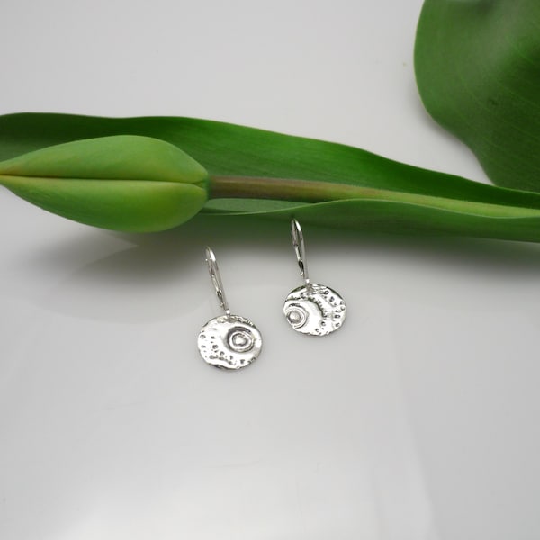 Boucles d'oreilles rondes en argent sterling, boucles d'oreilles argent, boucles d'oreilles dormeuses,boucles d'oreilles femme,bijoux québec