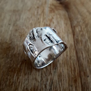 Silver ring, sterling silver ring, coffee bean ring image 1