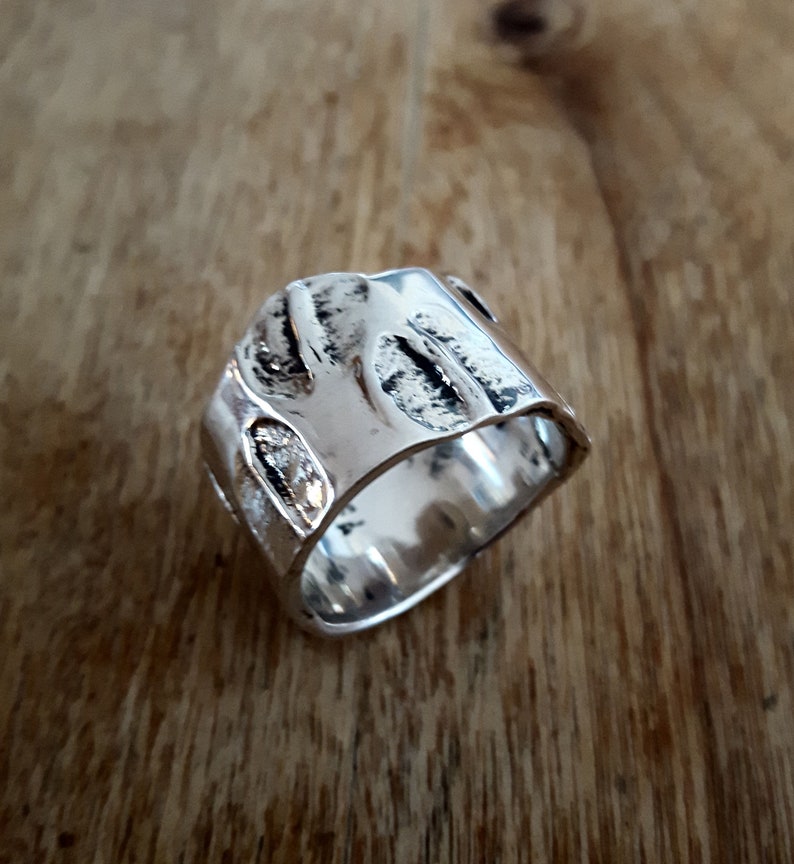 Silver ring, sterling silver ring, coffee bean ring image 1