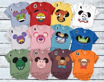Toy Story Family Matching Shirts, Mickey Inspired Character Tees