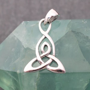 Sterling Silver Celtic Triquetra Pendant: Trinity Knot, Irish Jewelry
