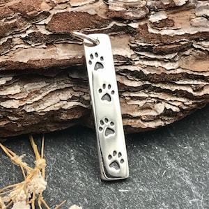 Paw Print Pendant, Sterling Silver, Paw Charm, Pet Charm, Dog, Cat, Pet Lover, Paw Print, Silver Charm, Paw, Silver Paw, Pet Gift, 925