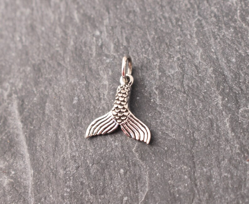 Mermaid Tail Charm 925 Mermaid Charm Tiny Mermaid Tail Small Mermaid Tail Sterling Silver Mermaid Pendant Mermaid Tail Pendant