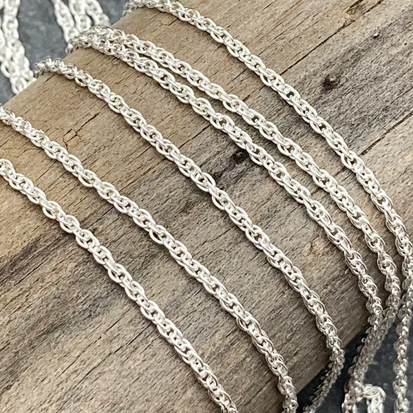 30 Inch, Sterling Silver Chain, 1.3mm, Silver Chain, Chain, 30", Long Chain, Long Silver Chain, Delicate Chain, 30 Inch