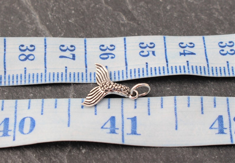 Mermaid Tail Charm 925 Mermaid Charm Tiny Mermaid Tail Small Mermaid Tail Sterling Silver Mermaid Pendant Mermaid Tail Pendant