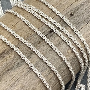 16 Inch, Sterling Silver Chain, Silver Chain, 16 inch Chain, 16", Long Chain, Long Silver Chain, Delicate Chain, Silver Chain 16 Inch