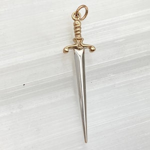 Sword Pendant, Sterling Silver, Bronze, Medieval Sword, Medieval, Silver Sword, Sword, Charm