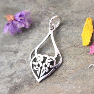 Small Celtic Pendant, Sterling Silver, Celtic Knot, Irish Pendant, Irish Charm, Celtic Charm, Lightweight, Component, Charm, 925