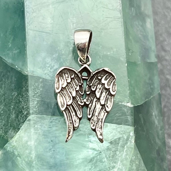 Angel Wings Pendant, Sterling Silver, Angel Pendant, Wings Pendant, Angel Wings, Charm, Angel, Religious, Silver Wings, Wings, 925