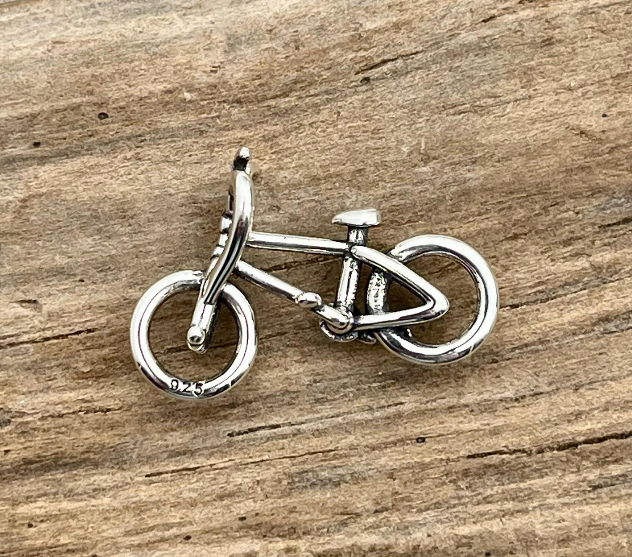 Bicycle Pendant, Sterling Silver