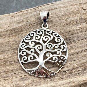 Sterling Silver Tree of Life Pendant, Curling Branches, Tree of Life, Tree Pendant, Tree Charm, Nature, Nature Jewelry, Tree, Tree Jewelry