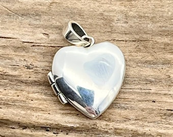 Heart Locket, Sterling Silver, Pendant