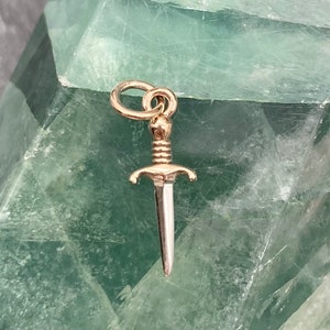 Tiny Dagger Charm, Sterling Silver, Bronze, Dagger, Medieval, Silver Dagger, Knife Pendant, Knife, Silver Knife, Knife Charm, Dagger Pendant