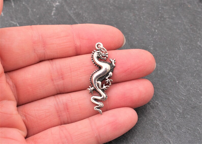 Fantasy Pendant Silver Dragon Magical Dragon Jewelry 925 Welsh Dragon Dragon Pendant Fantasy Charm Dragon Charm Sterling Silver