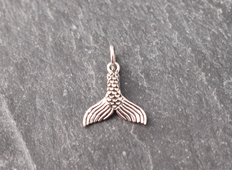 Mermaid Tail Charm 925 Mermaid Charm Tiny Mermaid Tail Small Mermaid Tail Sterling Silver Mermaid Pendant Mermaid Tail Pendant