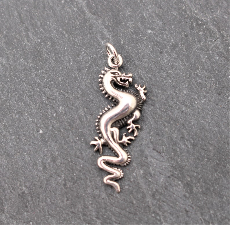 Fantasy Pendant Silver Dragon Magical Dragon Jewelry 925 Welsh Dragon Dragon Pendant Fantasy Charm Dragon Charm Sterling Silver