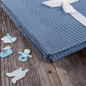 Babyblanket Blue, OEKO-TEX®, 80x80cm image 3