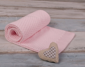 BabyDecke - Rosa,OEKO-TEX®, Kinderwagen Decke