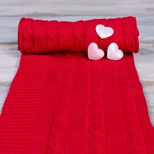 Red BabyBlanket OEKO-TEX®, Pram Blanket image 4