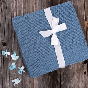 Babyblanket Blue, OEKO-TEX®, 80x80cm image 1