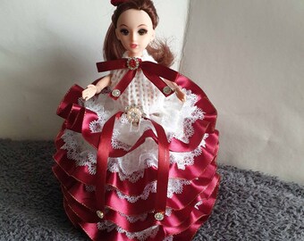 doll toilet roll holder pink