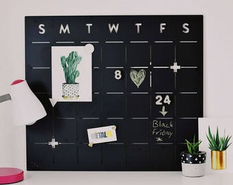 Monthly Planner / Memo Board / Wall Month Planner / Magnetic Board / Scandinavian Decor / Office Organization