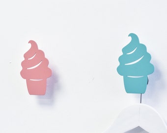 Ice Cream Wall Hook, Modern Kids Hooks, Coat Hooks For Kids