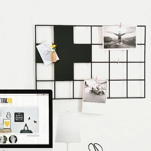 Wire Wall Grid, Wire Mesh Memo Board, Mood Board, Notice Board, Scandinavian Modern, Swiss Cross,  Wall Organizer