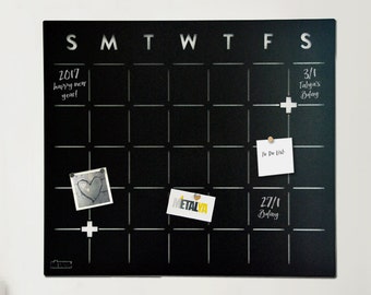 Monthly Planner, Chalkboard Calendar, Magnetic planner, Scandinavian Modern, Office Organization