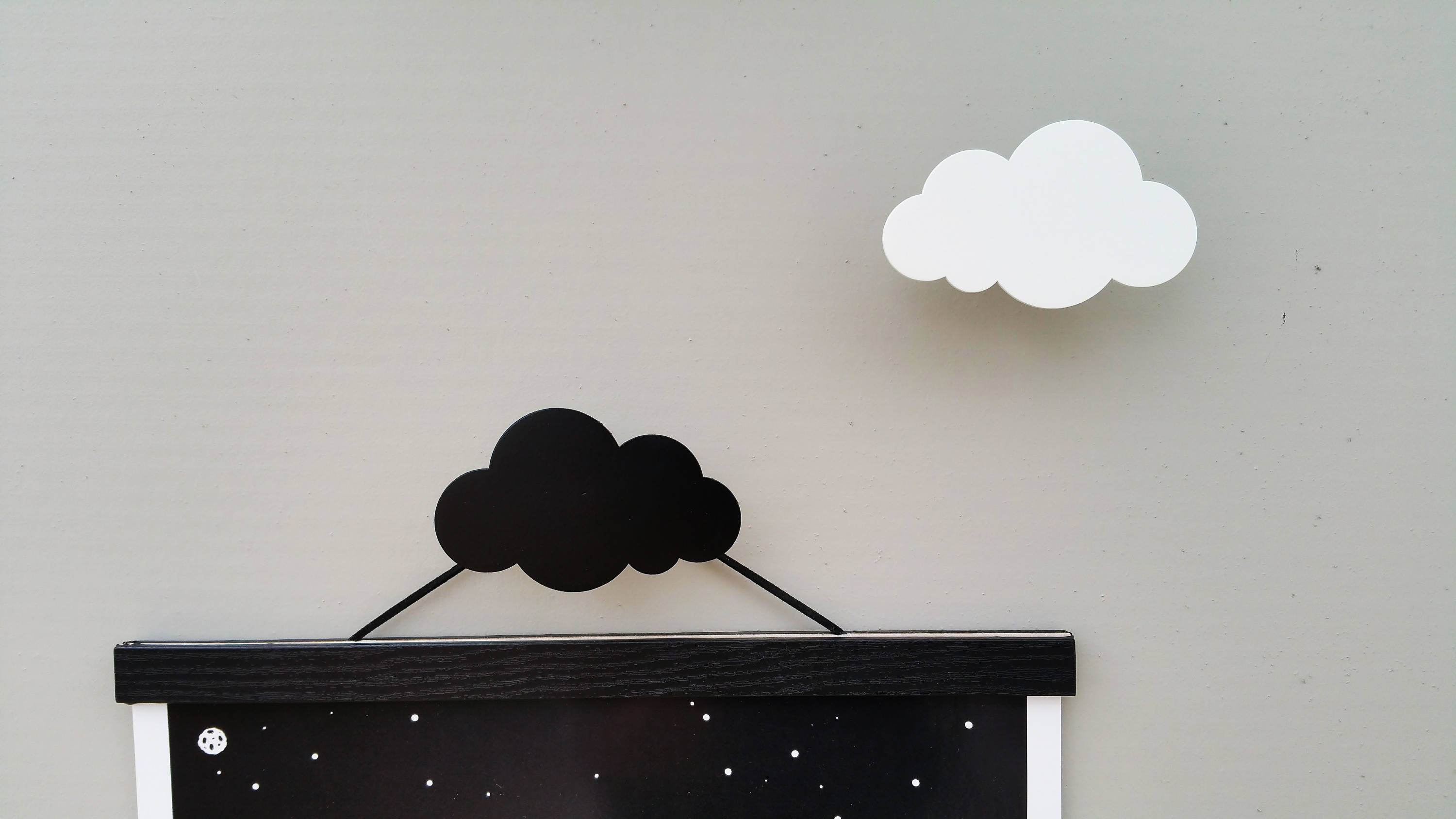 Crochets Cloud Wall, Crochet Mural, Hanger d'affiche, Design Scandinave, Pépinière Scandinave