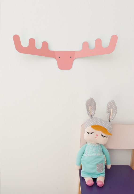 Girls Wall Hooks Nursery Wall Hanging Kids Storage Modern Teen Room