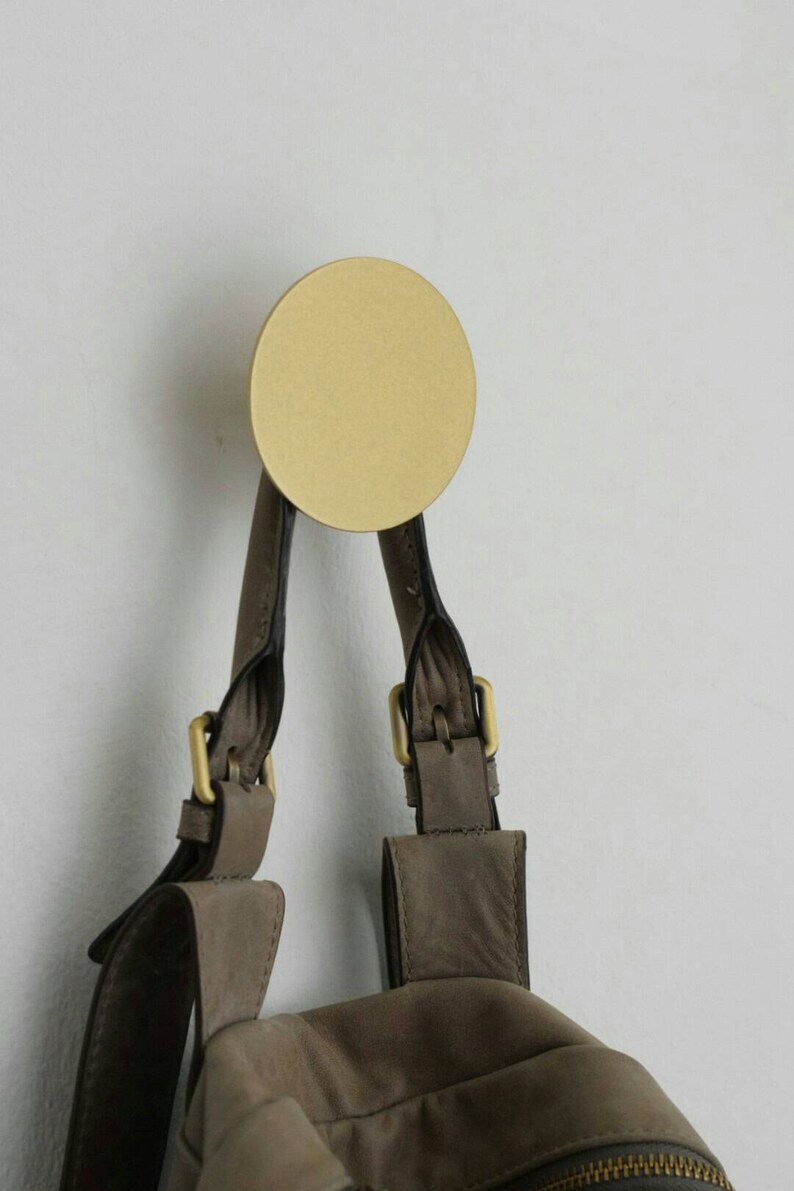 Gold Round Wall Hooks Modern Wall Hook Gold Dot Wall Hanging Etsy