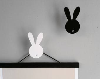 Rabbit Wall hooks, Bunny Wall hook, Nordic Wall Decor, Nursery Wall hooks, Nursery scandinavian